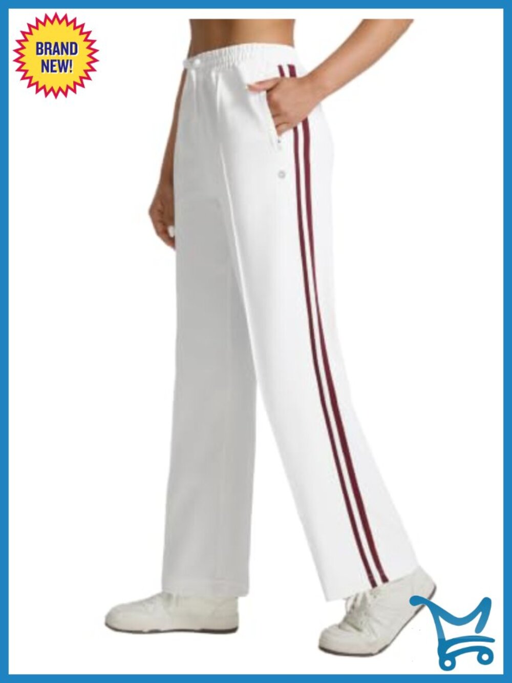 Petite Track Pants 27 Inseam Straight Leg Drawstring Sweatpants